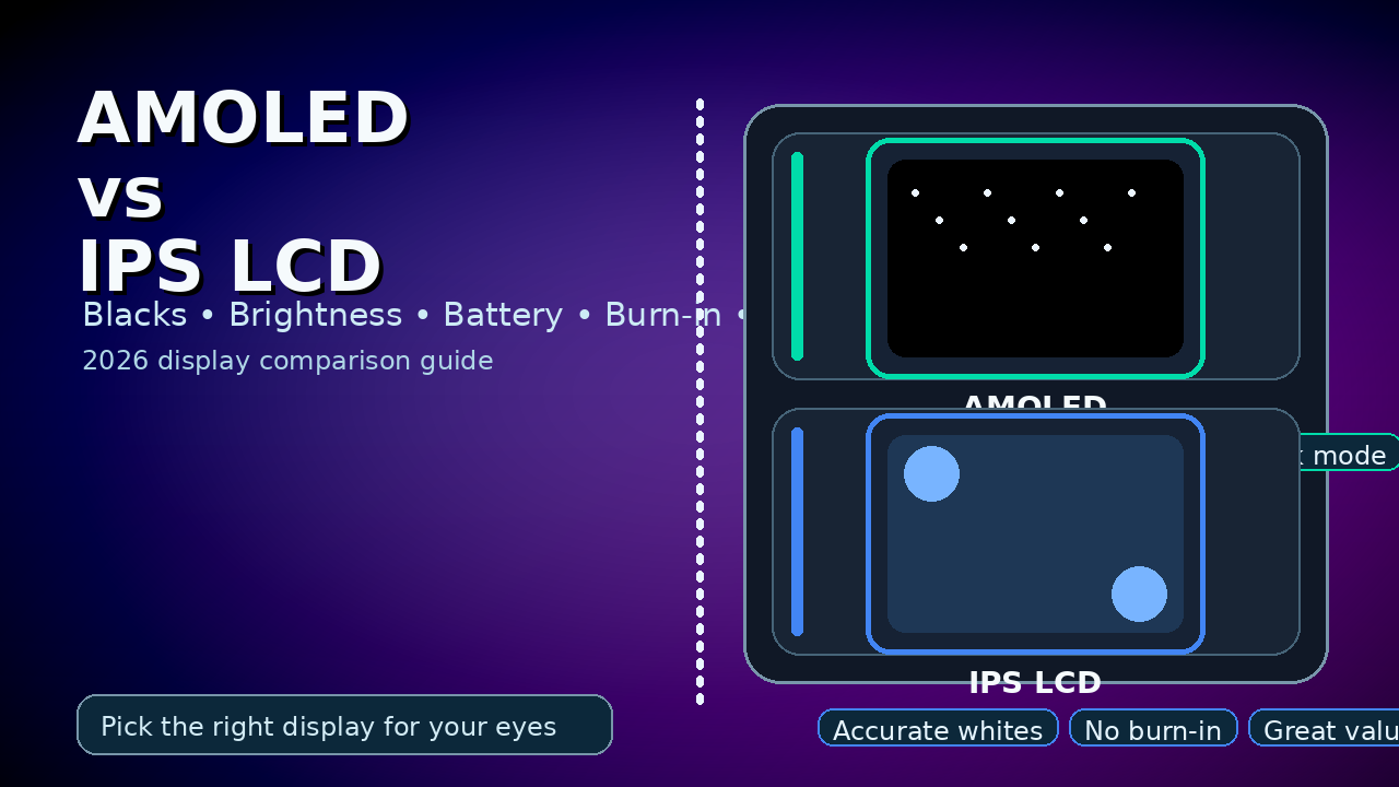 AMOLED vs IPS LCD (2026): Which Display Is Better for Your Phone, Laptop, or Monitor?