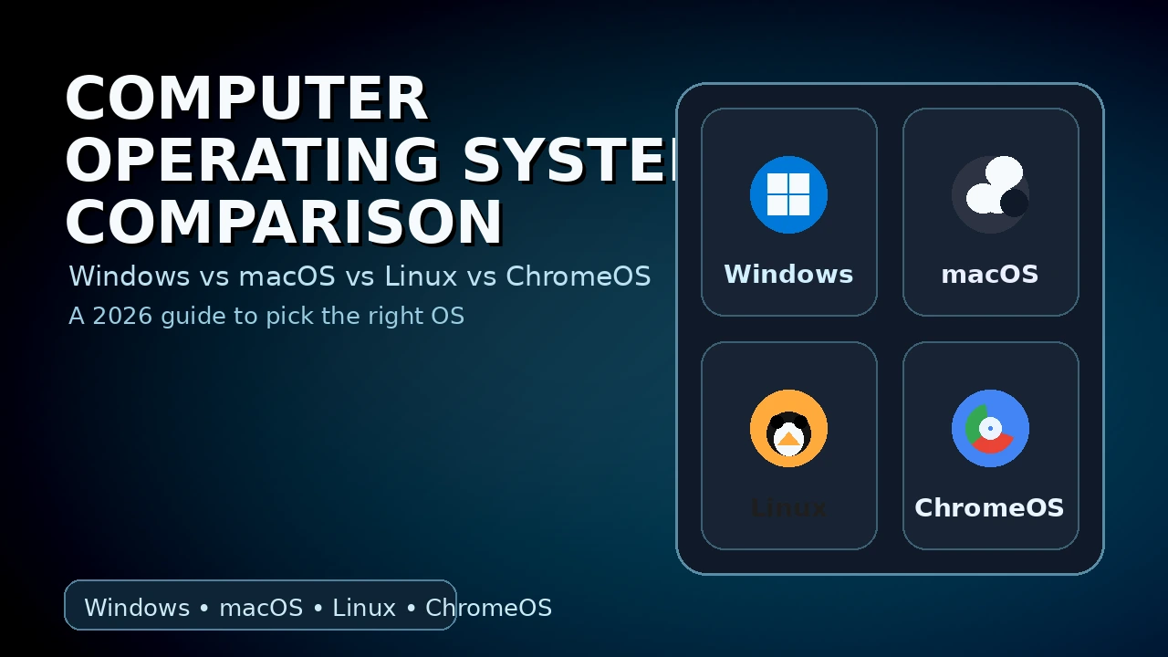 Computer Operating Systems Comparison: Windows vs macOS vs Linux vs ChromeOS (2026 Guide)