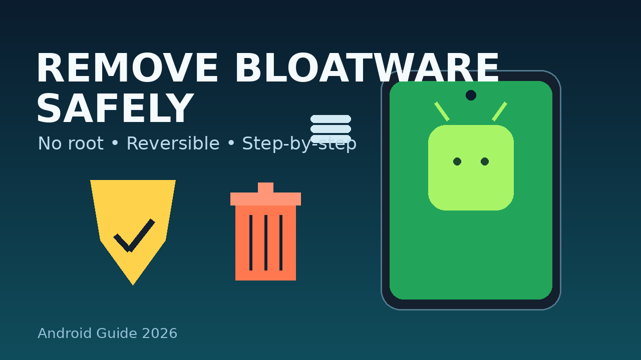 How to Remove Bloatware Safely on Android (No Root) — 2026 Step‑By‑Step Guide