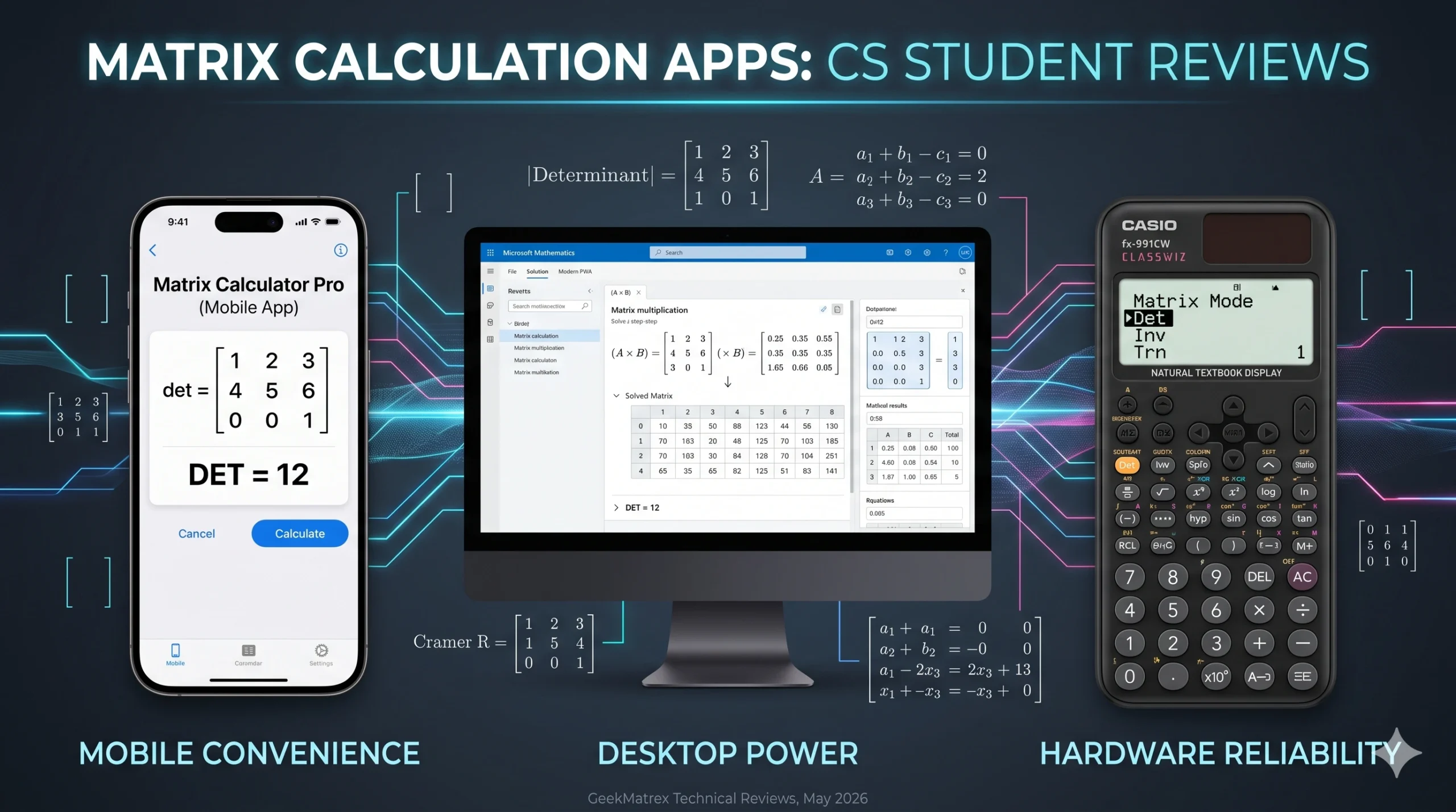 Matrix Calculation Apps for Computer Science Students: 2026 Reviews